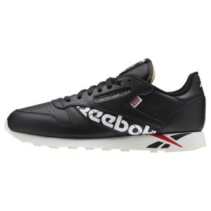 Reebok Classic Leather MU Turnschuhe Herren - Schwarz/Weiß/Rot - DE 861-IND